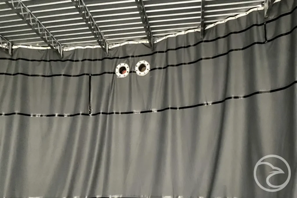 polymer liner for industrial water storage