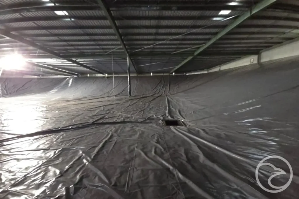 PVC containment liner installation for water storage