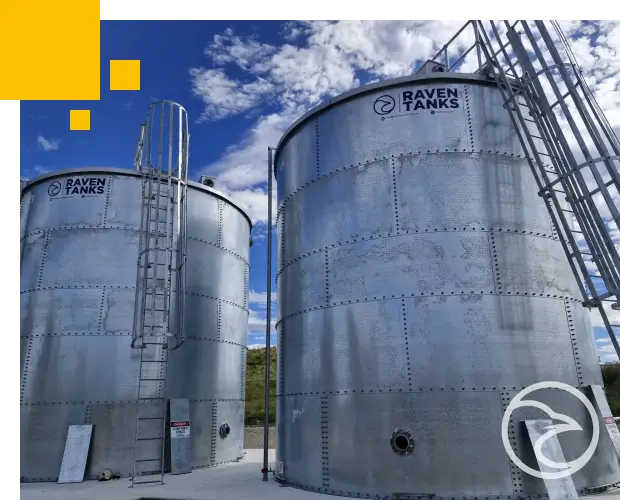 Industrial water storage tanks