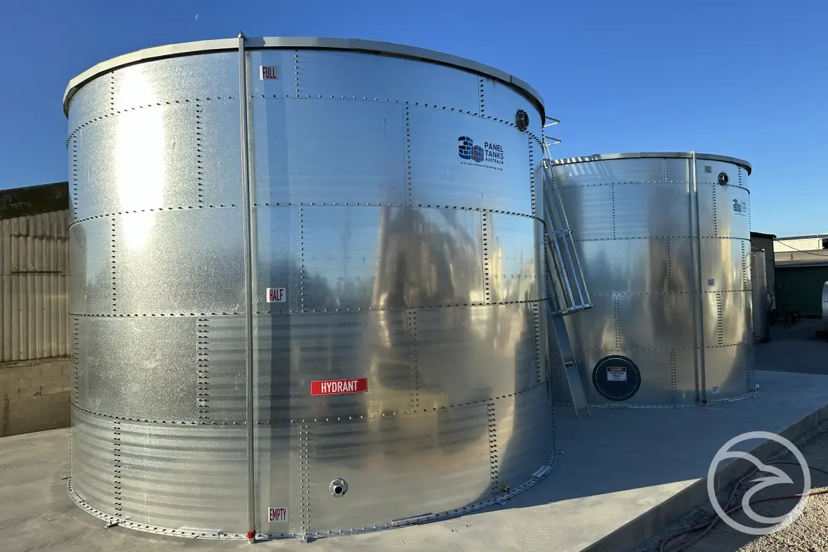 Water storage tank illustrating long-term tank design and material choices