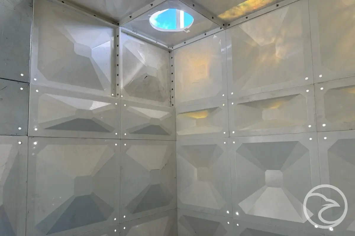 corrosion resistant grp water storage structure